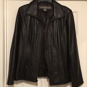 Brand new black leather jacket